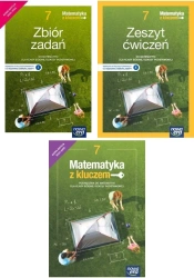 Matematyka z kluczem 7 Neon Podręcznik+ zbiór zadań + zeszyt ćwiczeń Nowa - Jerzy Janowicz
