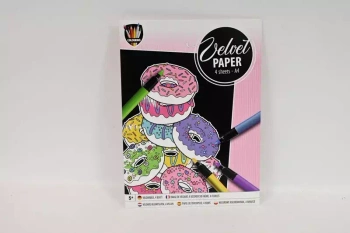 Kolorowanka aksamitny papier 4 arkusze Jednorożec - ICOM