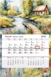 Kalendarz 2026 jednodzielny Chatka - Sapt