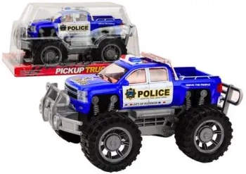 Samochód Policji Pickup niebieski - Leantoys