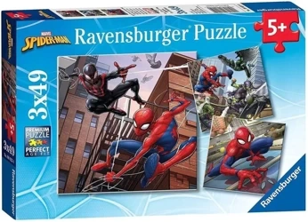 Puzzle 3x49 Spiderman w akcji - Ravensburger