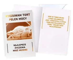 Karnet Urodziny Star Wars Baby Yoda - Kukartka