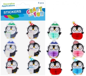 Ozdoba Bn Naklejki Pingwin Harm 6szt Cf 12/144