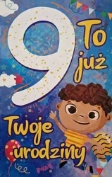 Karnet Urodziny 9 chłopiec - YEKU