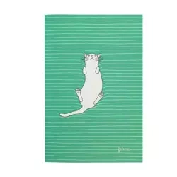 Średni Zeszyt - Feline Fine (Bold Green) - Santoro