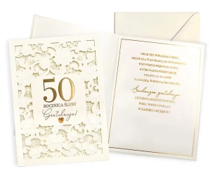 Karnet Rocznica ślubu 50 - Kukartka