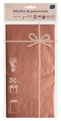 Bibułka do pakowania 50x70cm 5 arkuszy rose gold - INTERDRUK