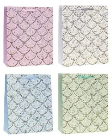 Torebka ozdobna 26x32x10cm hot-stamp mix ROZETTE