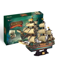 Puzzle 3D Żaglowiec San Felipe XL - Cubic Fun