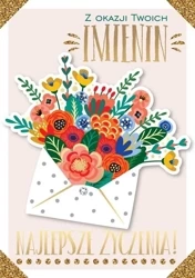 Karnet. Imieniny (kwiaty) DK-830 - Passion Cards