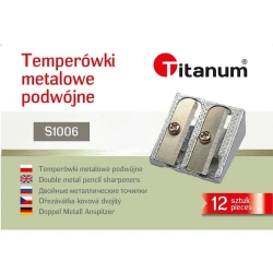 Temperówka metalowa podwójna (12szt) - Titanum