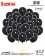 Balony czarne 50szt - Sezona