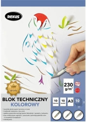 Blok techniczny A3/10K kolorowy Premium - Beniamin