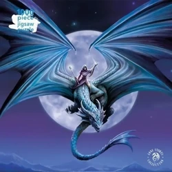 Puzzle 1000 Moonstone Anne Stokes Smok i księżyc - Flame Tree