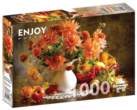 Puzzle 1000 Martwa natura z pomarańczowymi daliami - Enjoy