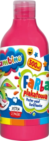 Farba plakatowa różowa 500ml BAMBINO - ST-MAJEWSKI