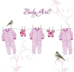 Karnet Swarovski kwadrat Narodziny śpioszki - Clear Creations