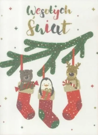 Karnet B6 Boże Narodzenie - Zwierzątka - Henry