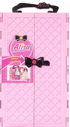 Szafa na ubranka dla lalek, różowa