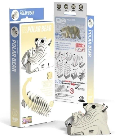 Niedźwiedź Polarny Eugy. Eko Układanka 3D - Eugy