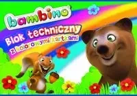 Blok techniczny A4 Bambino z kolorowymi kartkami 10 kartek - St. Majewski