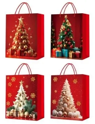 Torebka prezentowa XS Boże Narodzenie platera mix