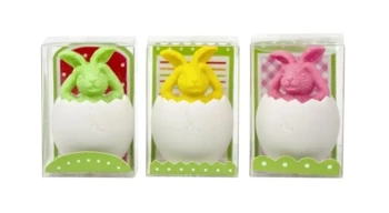 Gumka do ścierania zajączek w jajku 1 szt. mix - TRENDHAUS