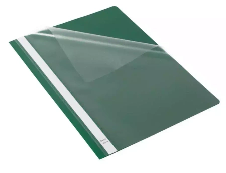 Skoroszyt Budget PP A4 z wąsami, zielony