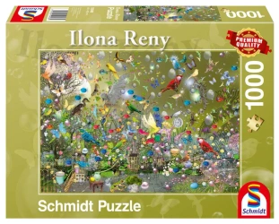 Puzzle 1000 PQ Papugi w dżungli I. Reny 110821 - Schmidt Puzzle