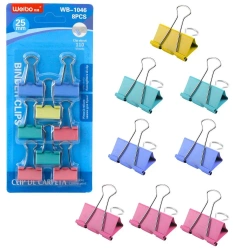 Klipsy biurowe kolorowe 8szt - Leantoys