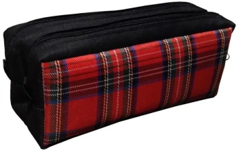 Piórnik szkolny NS10 kratka czerwona - 7R