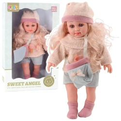 Lalka Sweet Angel w sweterku z torebeczką 36cm - Leantoys