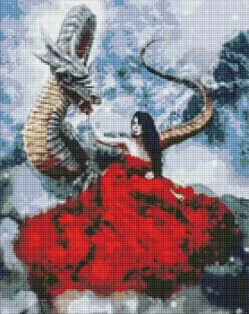 Diamentowa mozaika - Mistyczne spotkanie 40x50cm - Ideyka