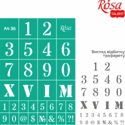 Szablon samoprzylepny wielokrotnego użytku liczby 21x29.7cm - ROSA