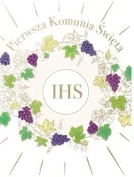 Karnet Komunia z kieszonką Winogrona - Henry