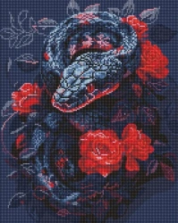 Diamentowa mozaika - Niebezpieczna róża 40x50cm - Ideyka