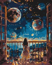 Malowanie po numerach - Marzycielska noc 40x50cm - Ideyka