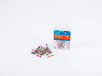 Szpilki kolor mix 34 mm Tetis 100 sztuk