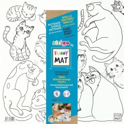 Mata biała Koty Funny Mat STRIGO