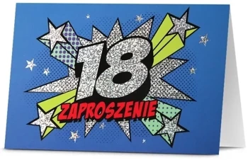 Zaproszenie Urodziny 18 (5szt) - Pan Dragon