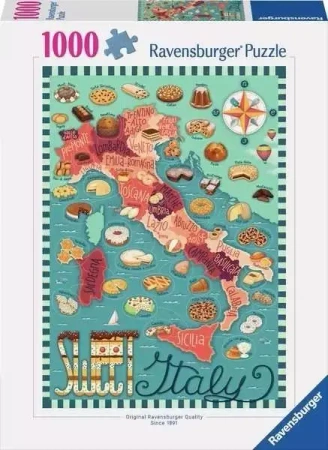 Puzzle 1000 Mapa włoskich słodkości - Ravensburger