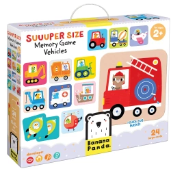 Suuuper Size Memory Game. Vehicles 2+ - Banana Panda
