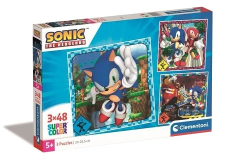 Puzzle 3x48 Super Kolor Sonic - Clementoni
