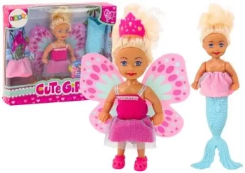 Laleczka mini 2w1 Syrenka Wróżka - Leantoys
