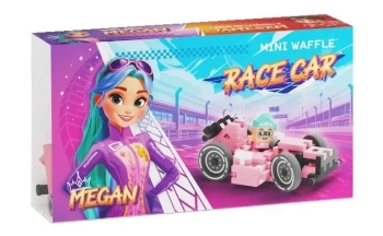 Mini Waffle 50el Cars: Pink Race Car - Marioinex
