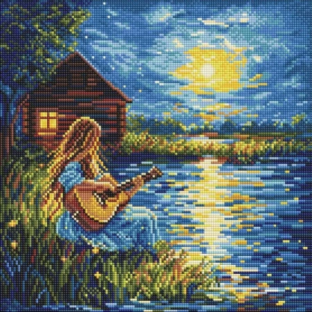 Diamentowa mozaika - Dźwięki w ciemności 40x40cm - Ideyka