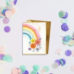 Karnet mini B8 Tęcza z kwiatami - Henry