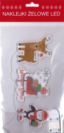 Żelowe naklejki dekoracyjne LED - BN Sanki - MCD