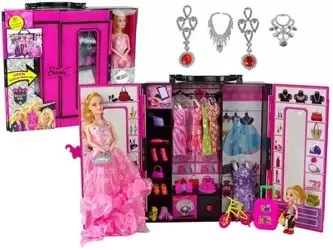 Lalka z garderobą - Leantoys