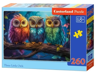 Puzzle 260 Three Little Owls CASTOR - Castorland